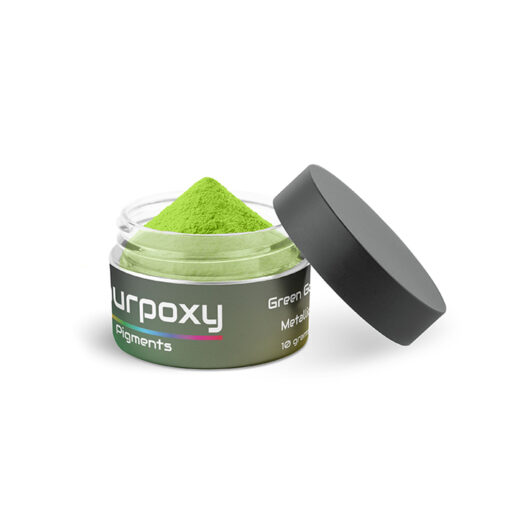 Gold green mica pigment