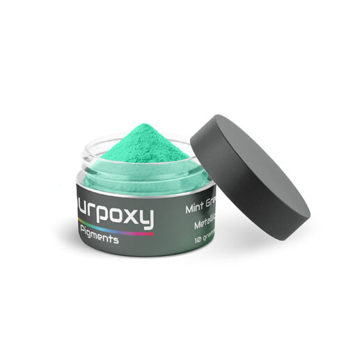 Mint green mica pigment