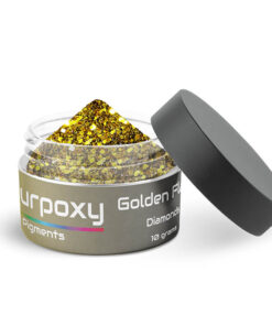 Golden flaky diamond pigment